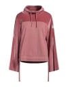 Ea7 Woman Sweatshirt Antique Rose Size S Polyester, Elastane, Viscose, Polyamide In Pink