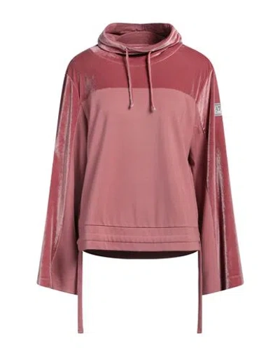 Ea7 Woman Sweatshirt Antique Rose Size S Polyester, Elastane, Viscose, Polyamide In Pink