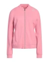 Ea7 Woman Sweatshirt Pink Size L Cotton, Elastane