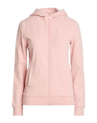 Ea7 Woman Sweatshirt Pink Size L Cotton, Elastane
