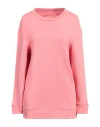 Ea7 Woman Sweatshirt Pink Size Xl Cotton In Pink