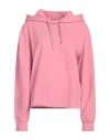 Ea7 Woman Sweatshirt Pink Size Xl Cotton, Elastane
