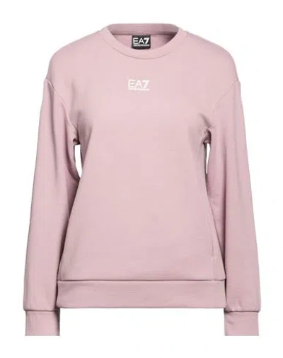 Ea7 Woman Sweatshirt Pink Size Xl Polyester, Cotton