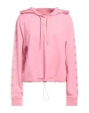Ea7 Woman Sweatshirt Pink Size Xxl Organic Cotton, Modal, Elastane