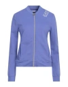 Ea7 Woman Sweatshirt Purple Size L Cotton, Elastane In Purple