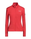Ea7 Woman Sweatshirt Red Size S Polyester, Elastane