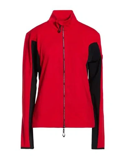 Ea7 Woman Sweatshirt Red Size Xl Polyester, Elastane