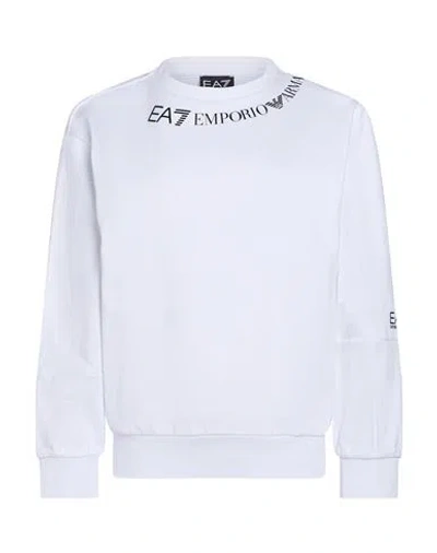 Ea7 Woman Sweatshirt White Size L Cotton