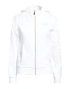 EA7 EA7 WOMAN SWEATSHIRT WHITE SIZE L COTTON, ELASTANE