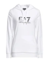 Ea7 Woman Sweatshirt White Size L Cotton, Elastane