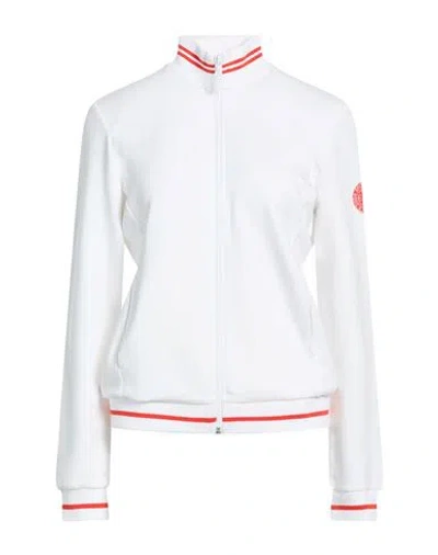 Ea7 Woman Sweatshirt White Size M Viscose, Polyester, Elastane, Cotton