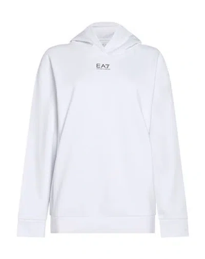 Ea7 Woman Sweatshirt White Size S Polyester, Cotton