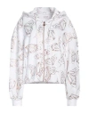 Ea7 Woman Sweatshirt White Size M Polyester, Modal, Elastane In White