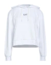 Ea7 Woman Sweatshirt White Size Xl Cotton, Elastane
