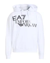 Ea7 Woman Sweatshirt White Size Xl Cotton, Elastane In White