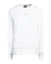 Ea7 Woman Sweatshirt White Size Xl Cotton, Elastane In White
