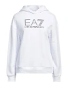 Ea7 Woman Sweatshirt White Size Xl Cotton, Polyester In White