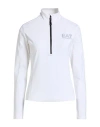 Ea7 Woman Sweatshirt White Size Xl Polyester, Elastane In White