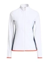 Ea7 Woman Sweatshirt White Size Xl Polyester, Elastane In Gray