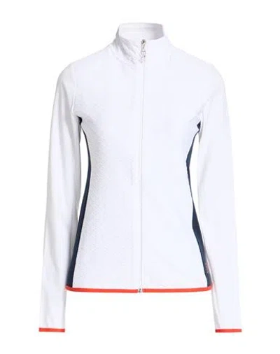 Ea7 Woman Sweatshirt White Size Xl Polyester, Elastane In Gray