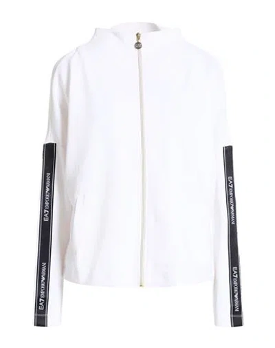 Ea7 Woman Sweatshirt White Size Xs Polyester, Modal, Elastane