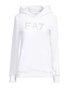 Ea7 Woman Sweatshirt White Size 3xl Cotton, Polyester, Elastane