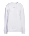 Ea7 Woman Sweatshirt White Size Xxl Polyester, Cotton In White