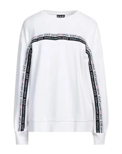 Ea7 Woman Sweatshirt White Size Xs Viscose, Polyamide, Elastane, Polyester