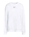 Ea7 Woman Sweatshirt White Size Xxl Viscose, Polyamide, Elastane, Polyester