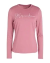 Ea7 Woman T-shirt Antique Rose Size S Polyester, Elastane In Pink