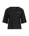 Ea7 Woman T-shirt Black Size Xs Modal, Cotton, Elastane