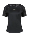 Ea7 Woman T-shirt Black Size Xl Recycled Polyester, Elastane, Polyamide In Black