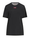Ea7 Woman T-shirt Black Size Xs Polyester, Elastane