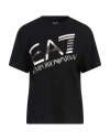 Ea7 Woman T-shirt Black Size Xs Cotton, Elastane