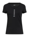 Ea7 Woman T-shirt Black Size Xxl Cotton, Modal, Elastane In Black