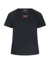 Ea7 Woman T-shirt Black Size Xxs Polyester, Elastane In Black