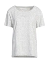 Ea7 Woman T-shirt Light Grey Size Xxl Organic Cotton, Modal, Elastane