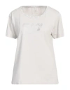Ea7 Woman T-shirt Off White Size Xxl Organic Cotton, Modal, Elastane