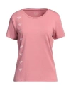 Ea7 Woman T-shirt Antique Rose Size L Cotton, Modal, Elastane In Pink