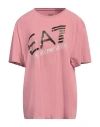 Ea7 Woman T-shirt Antique Rose Size Xxs Cotton, Elastane In Pink
