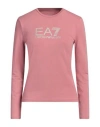 Ea7 Woman T-shirt Antique Rose Size Xs Cotton, Elastane In Pink
