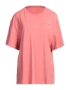 Ea7 Woman T-shirt Antique Rose Size L Modal, Cotton, Elastane In Pink