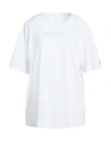 Ea7 Woman T-shirt White Size 3xl Polyester, Elastane