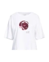 Ea7 Woman T-shirt White Size M Cotton, Modal, Elastane In White