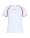 Ea7 Woman T-shirt White Size L Polyamide, Elastane