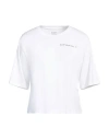 Ea7 Woman T-shirt White Size S Modal, Cotton, Elastane