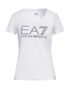 Ea7 Woman T-shirt White Size Xl Organic Cotton
