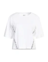Ea7 Woman T-shirt White Size Xs Cotton, Elastane