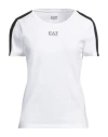 Ea7 Woman T-shirt White Size Xxs Cotton, Elastane