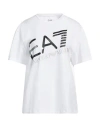 Ea7 Woman T-shirt White Size Xxl Cotton, Elastane